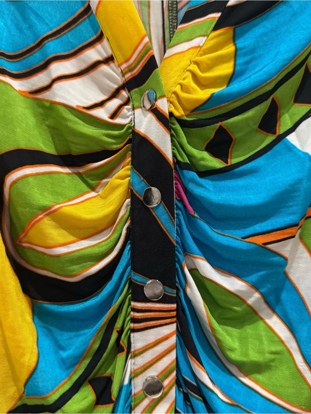 Cache Multicolor Abstract Print Button-Down Shirt - Picture 3 of 6